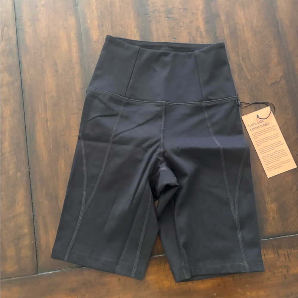 Girlfriend Collective Black High-Waisted Shorts NWT